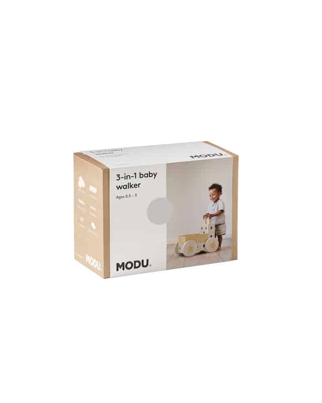 Modu 3-in-1 Gåvogn Sand Grey / Honey Yellow - Image 2
