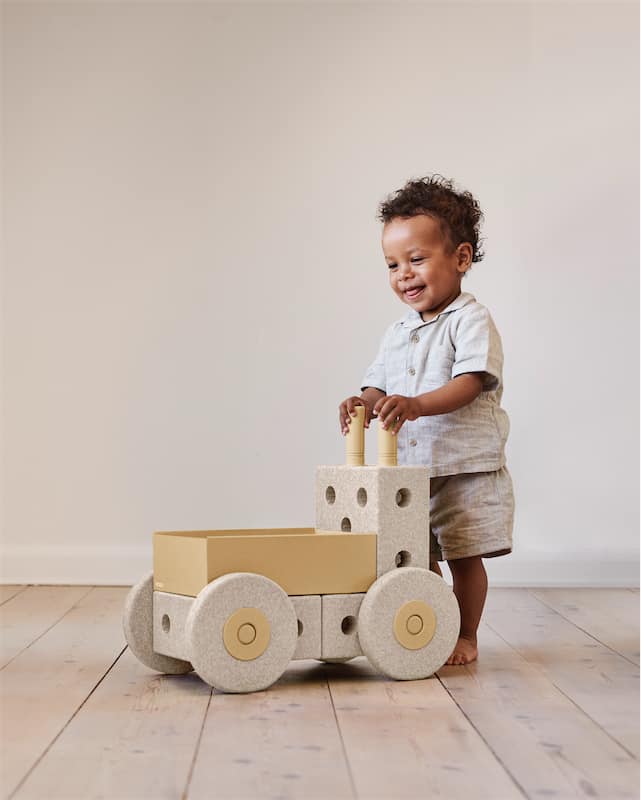 Modu 3-in-1 Gåvogn Sand Grey / Honey Yellow - Image 4