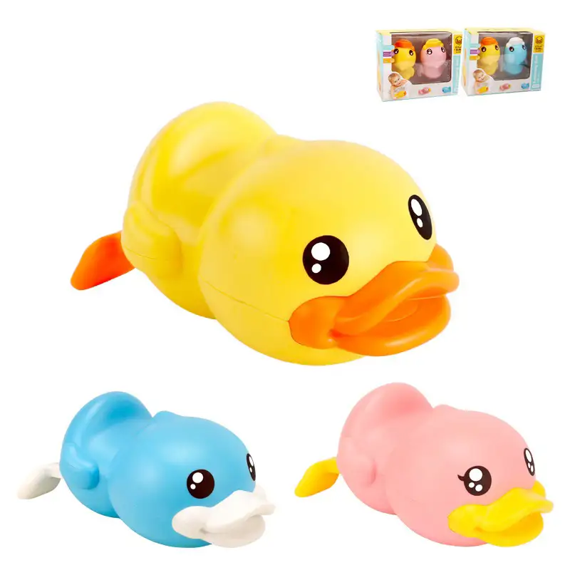 B.Duck Wind Up Bath Duck - Gul/Pink - Image 4
