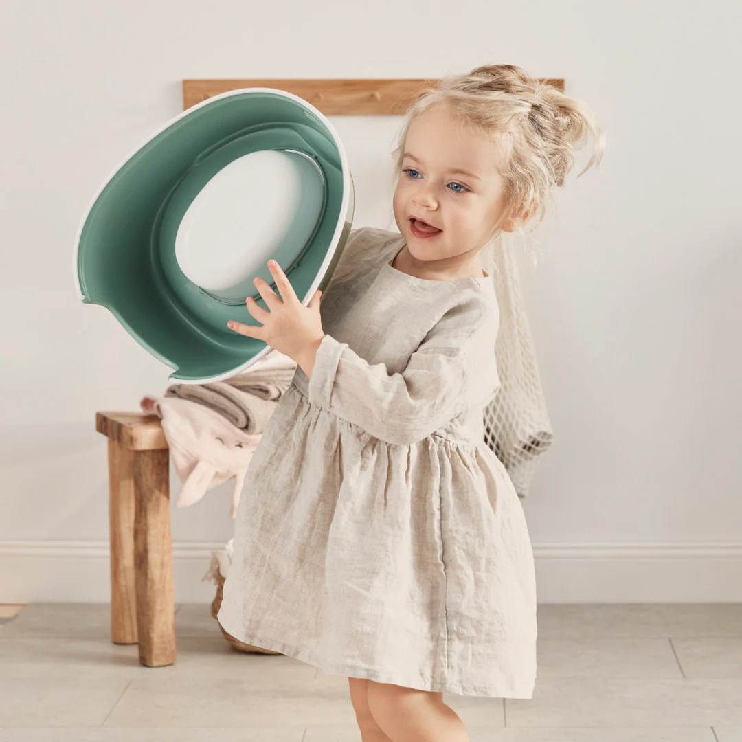 BabyBjörn Smart Potte - Grågrøn/Hvid - Image 5