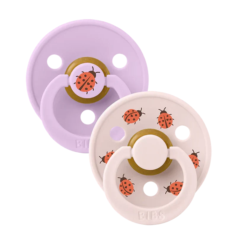 BIBS Studio Colour 2 PACK Ladybug Latex Size 2 Violet Sky Mix