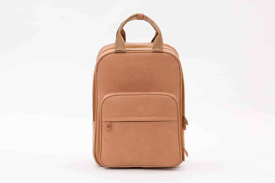 Bizzi Growin RucPOD® Pusletaske og rejseseng - Vegan Leather - Porcini