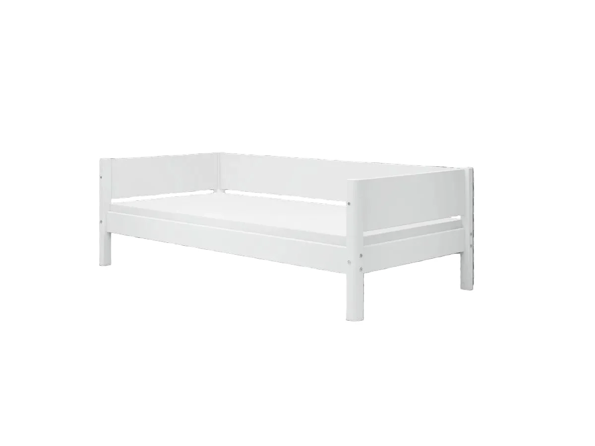 FLEXA WHITE Enkeltseng 90x200 cm m. baggavl - Hvid