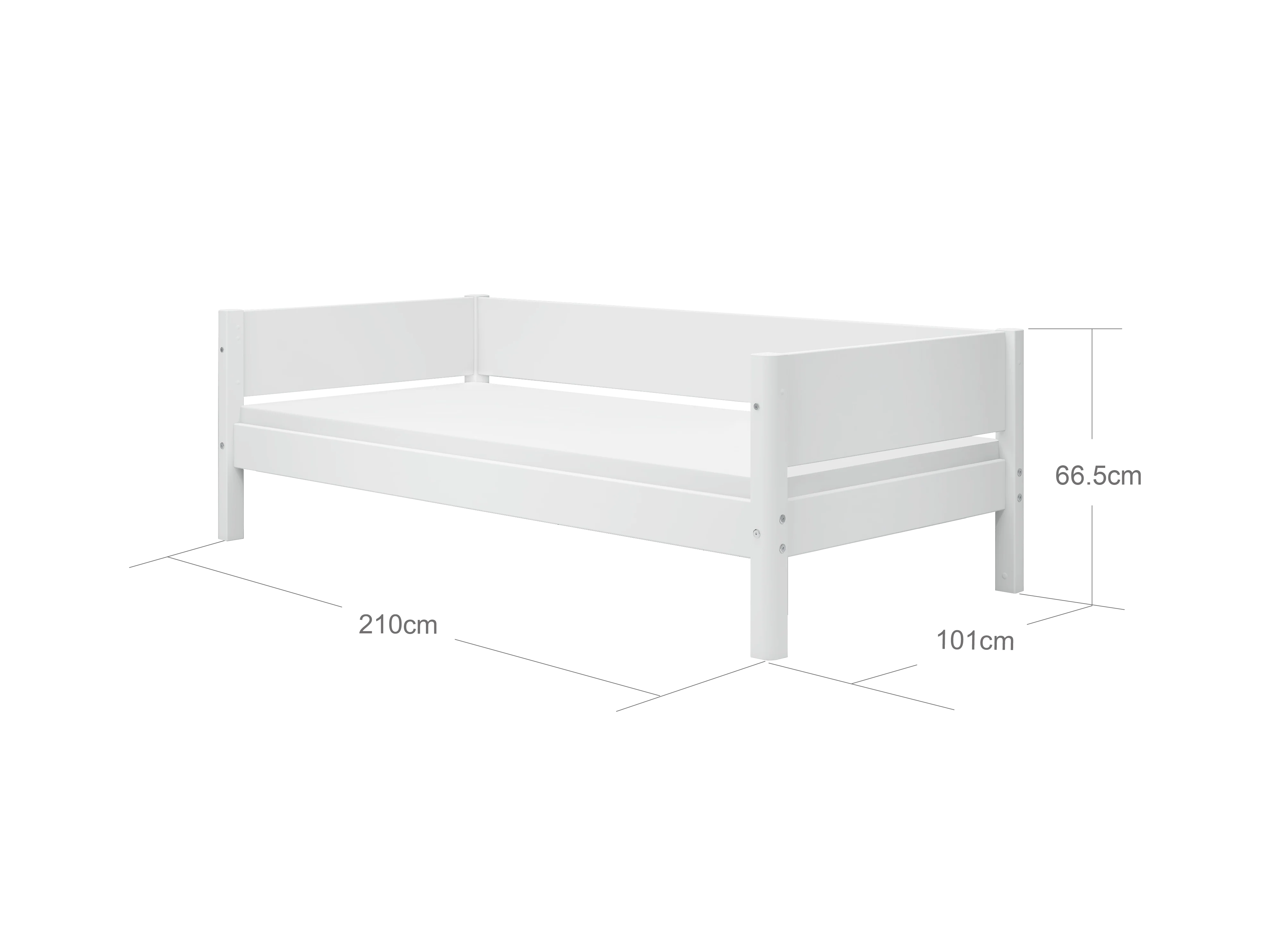 FLEXA WHITE Enkeltseng 90x200 cm m. baggavl - Hvid - Image 2