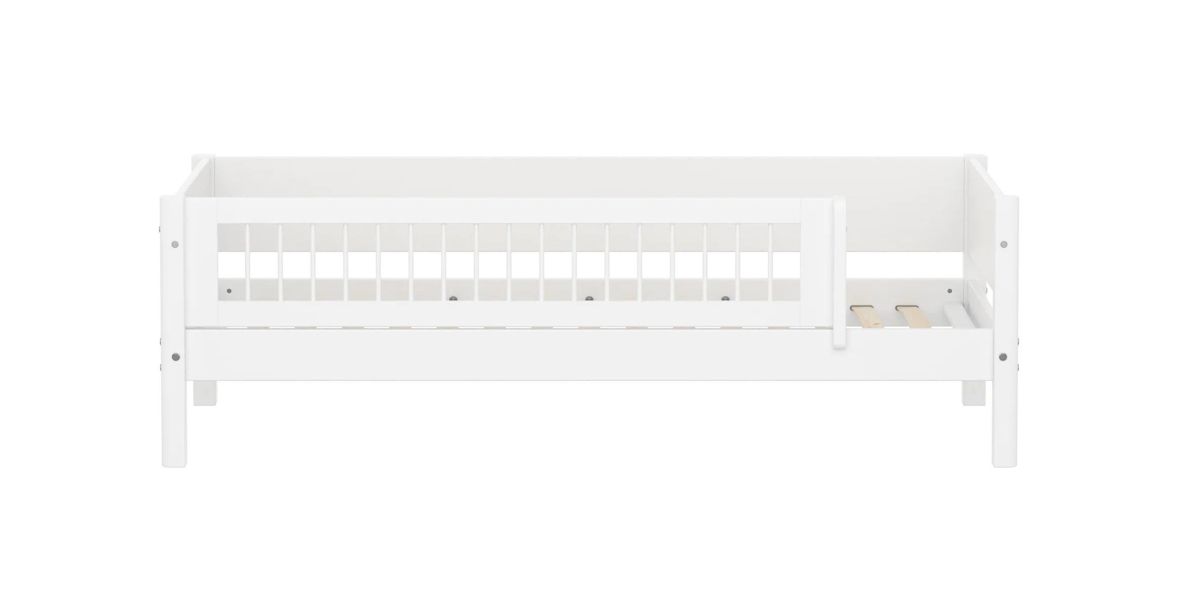 FLEXA WHITE Enkeltseng 90x200 cm m. crossbar sengehest - Hvid - Image 3