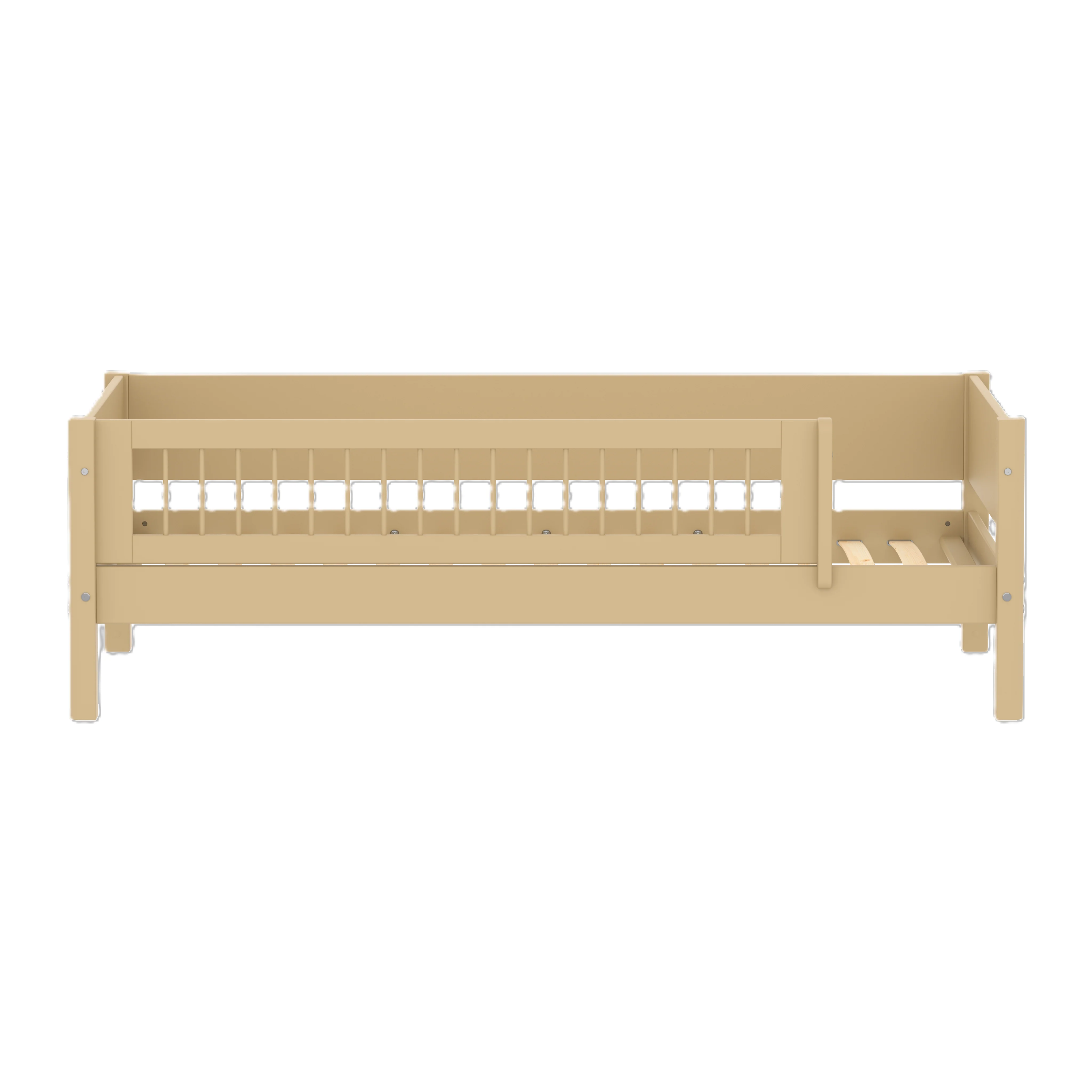 FLEXA WHITE Enkeltseng 90x200 cm m. crossbar sengehest - Sand - Image 2