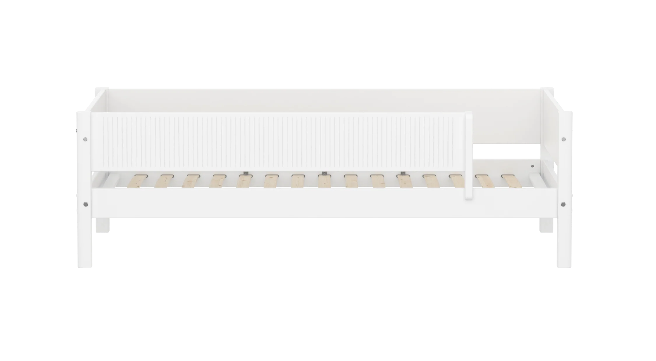 FLEXA WHITE Enkeltseng 90x200 cm m. grooves sengehest - Hvid - Image 3