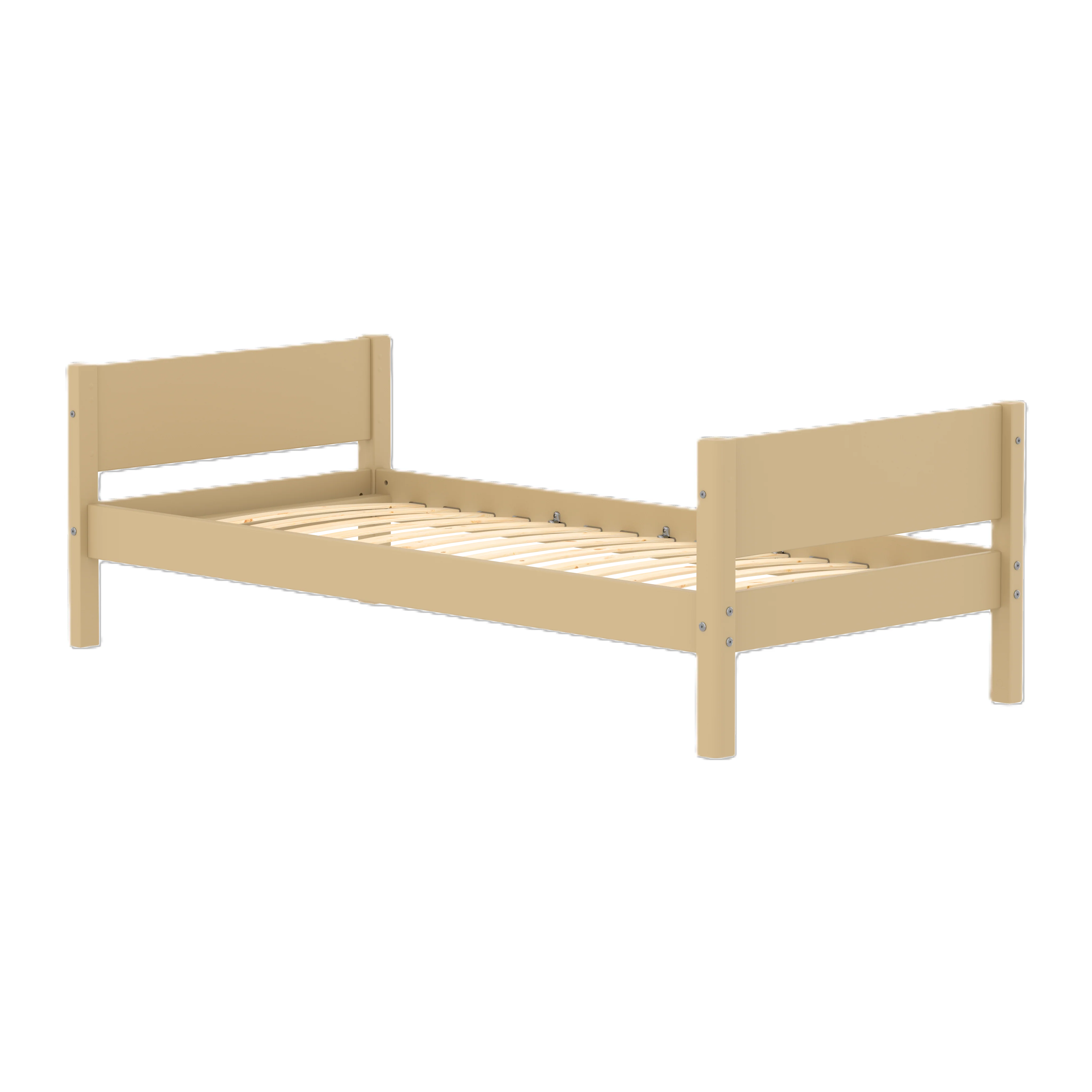 FLEXA WHITE Enkeltseng 90x200 cm - Sand