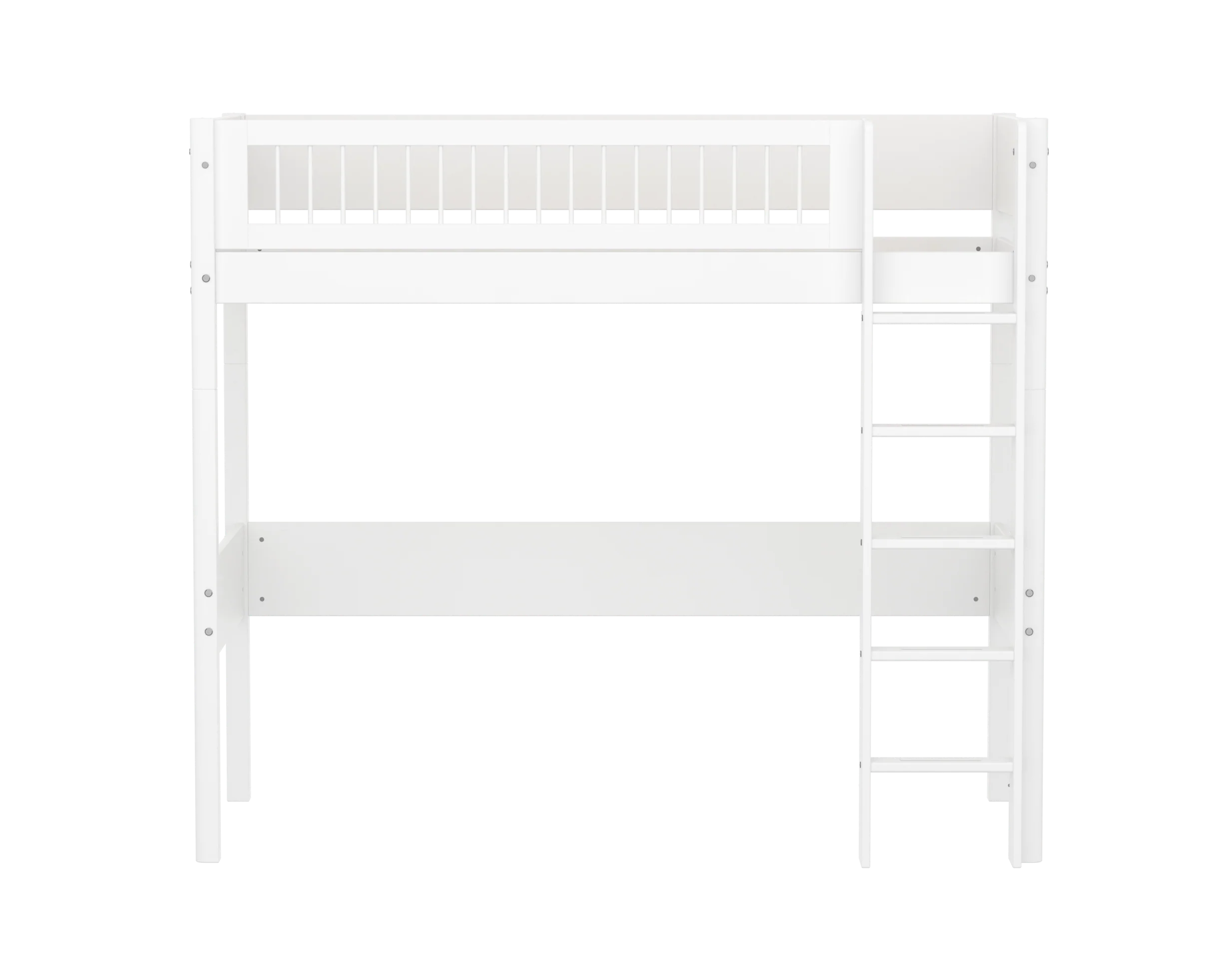 FLEXA WHITE Højseng 184 cm med stige og crossbar sengehest 90x200 cm- Hvid - Image 3