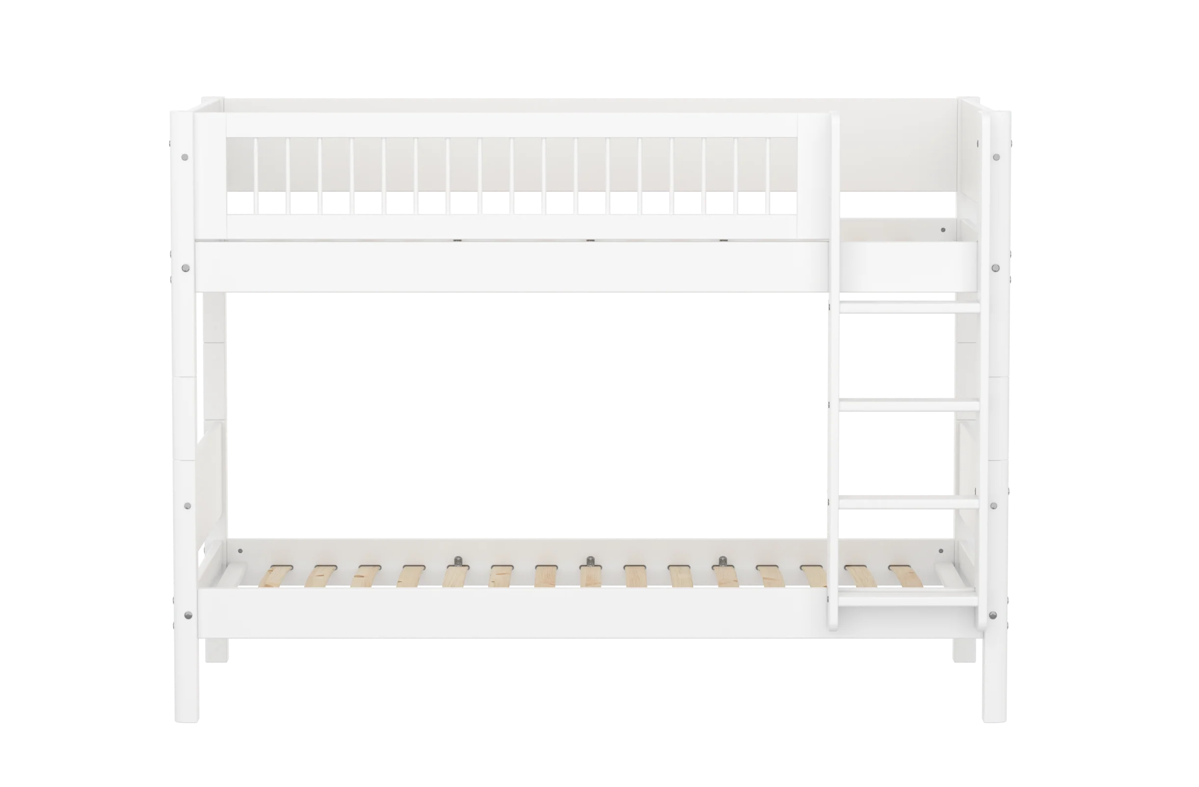 FLEXA WHITE Køjeseng 154 cm med stige og crossbar sengehest 90x200 cm- Hvid - Image 2
