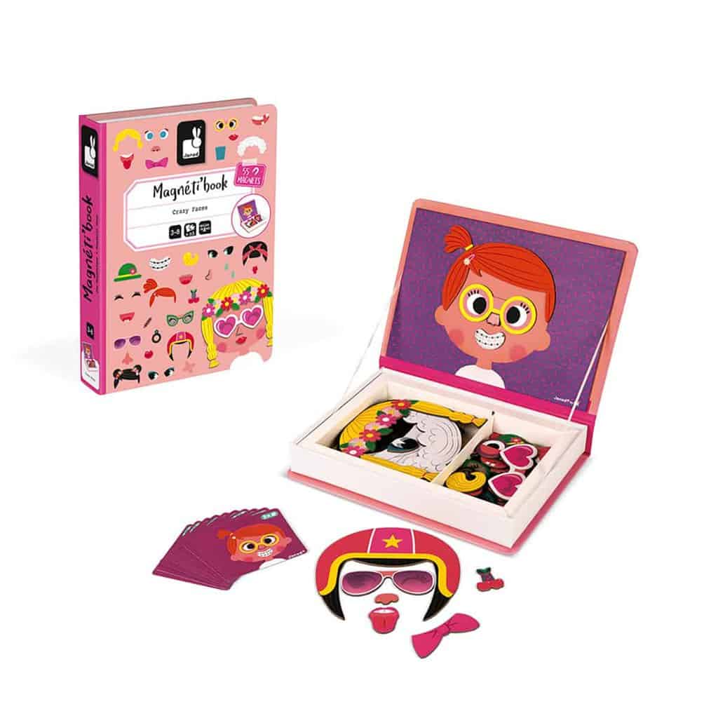 Janod Magnetibook - Girl’s Crazy Faces