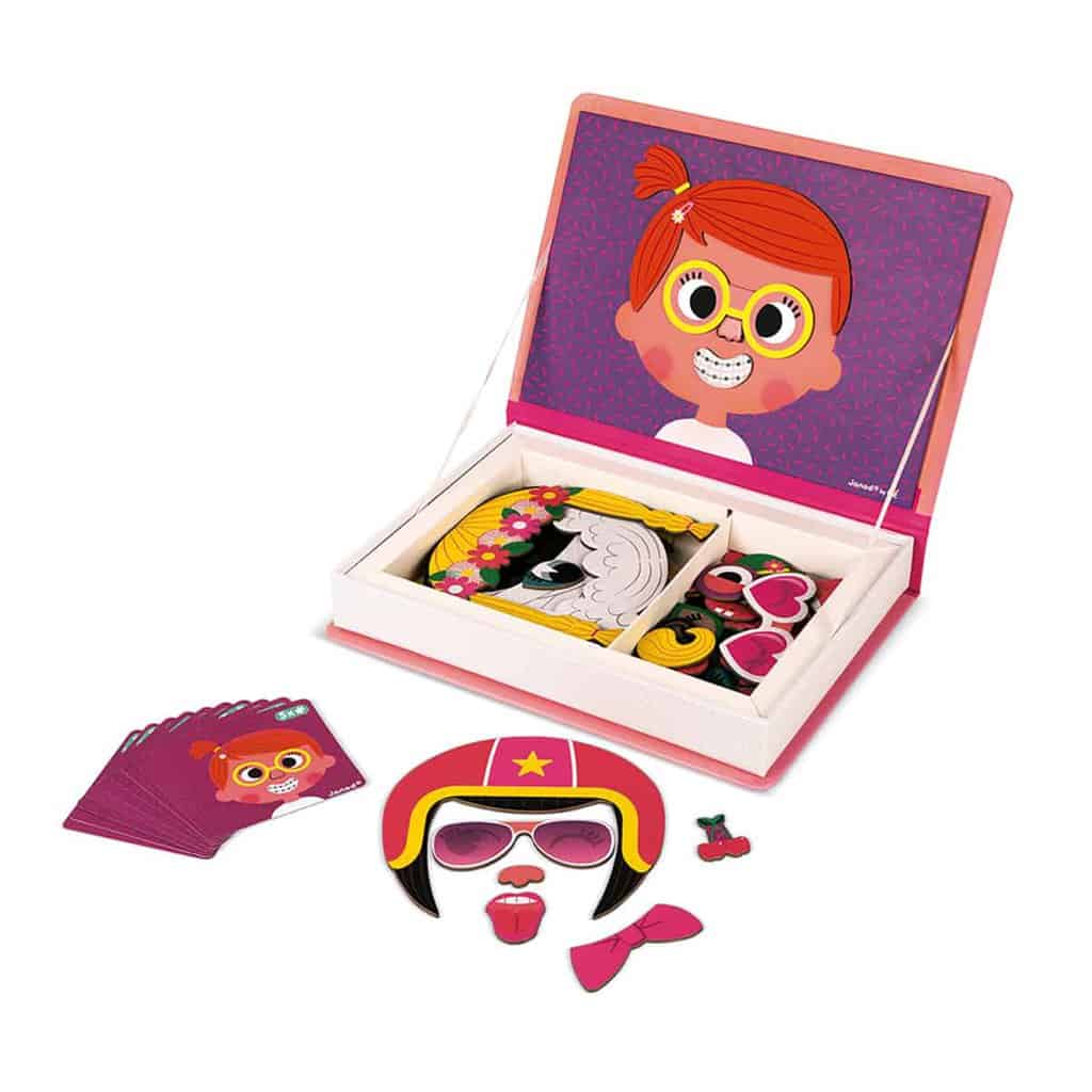 Janod Magnetibook - Girl’s Crazy Faces - Image 2