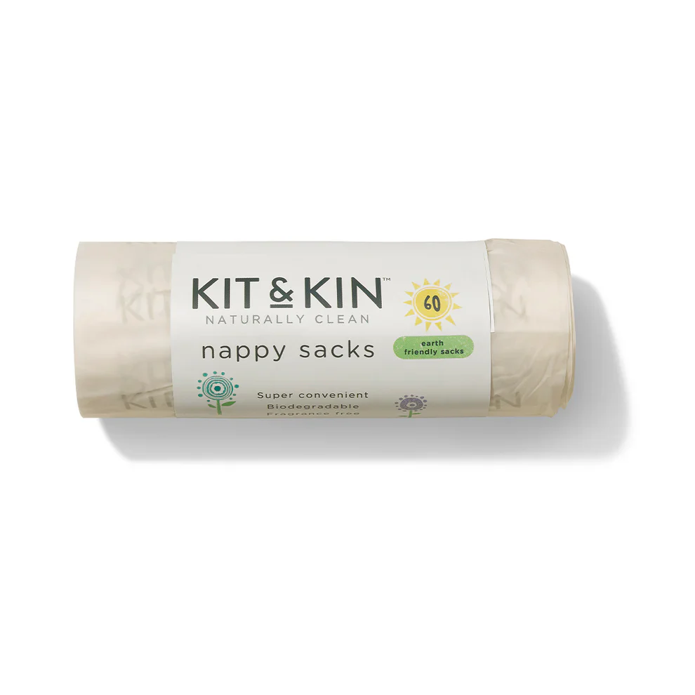 Kit & Kin Biologisk Nedbrydelige Bleposer, (60 stk)