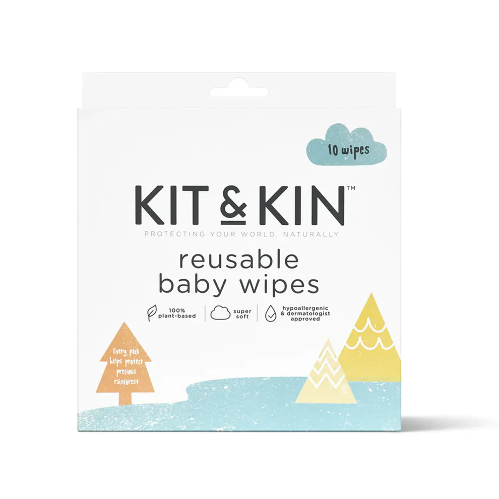 Kit & Kin Genanvendelige babyservietter, 10 stk