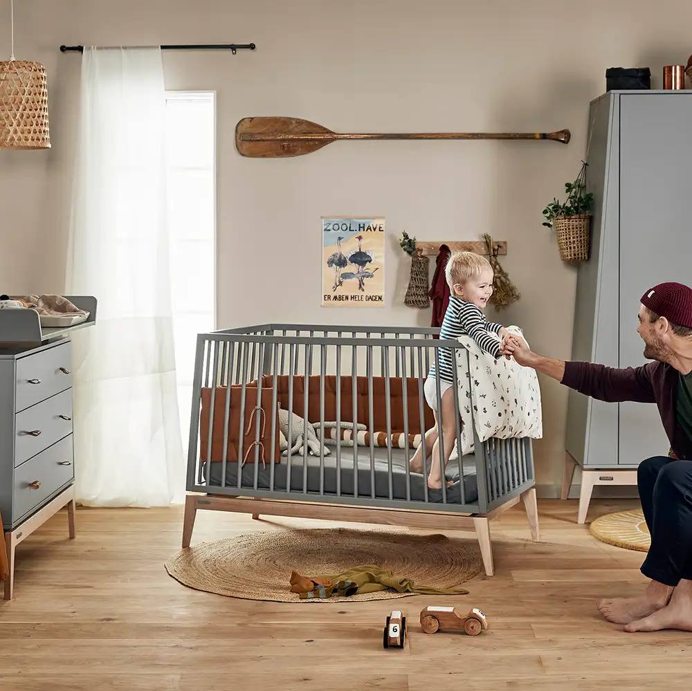Leander Luna™ babyseng - 120x60 cm - grå eg - Image 5