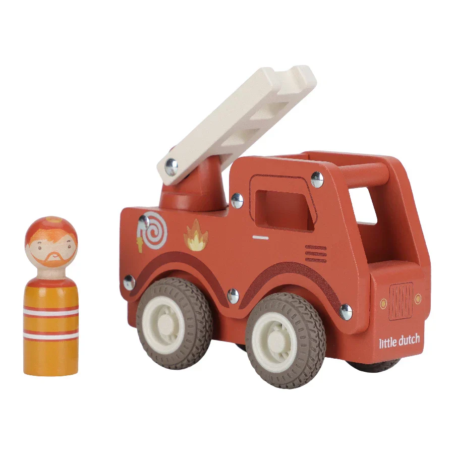 Little Dutch Træfigur - Brandbil