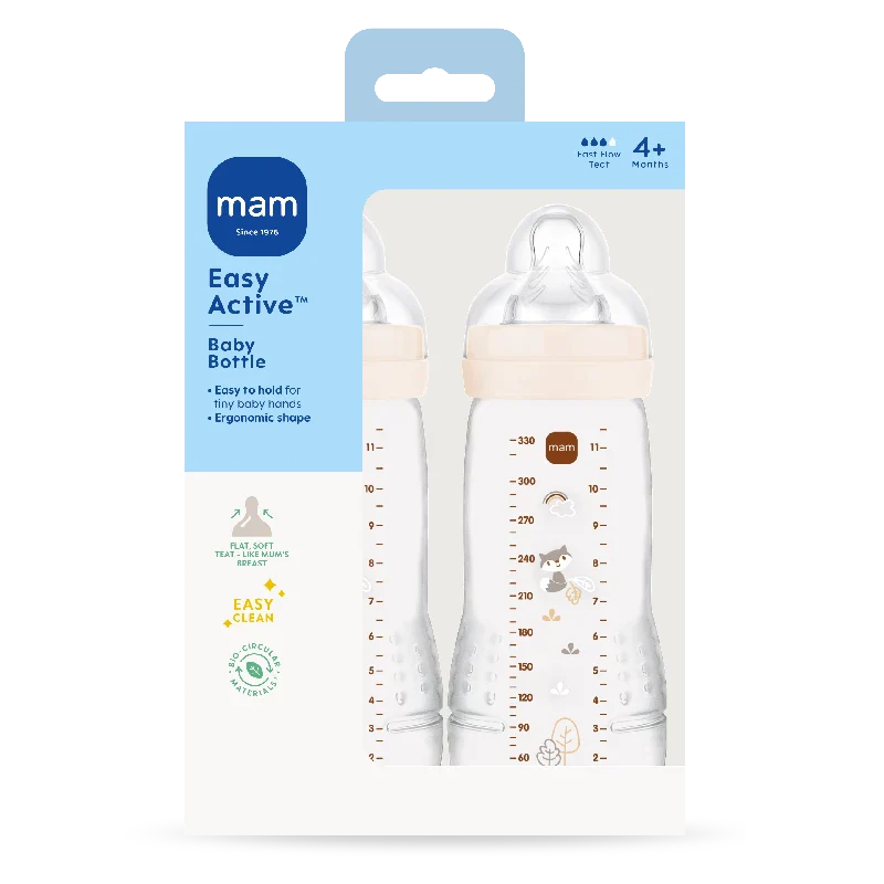MAM Easy Active Baby Bottle 330ml 2p Neutral - Image 2