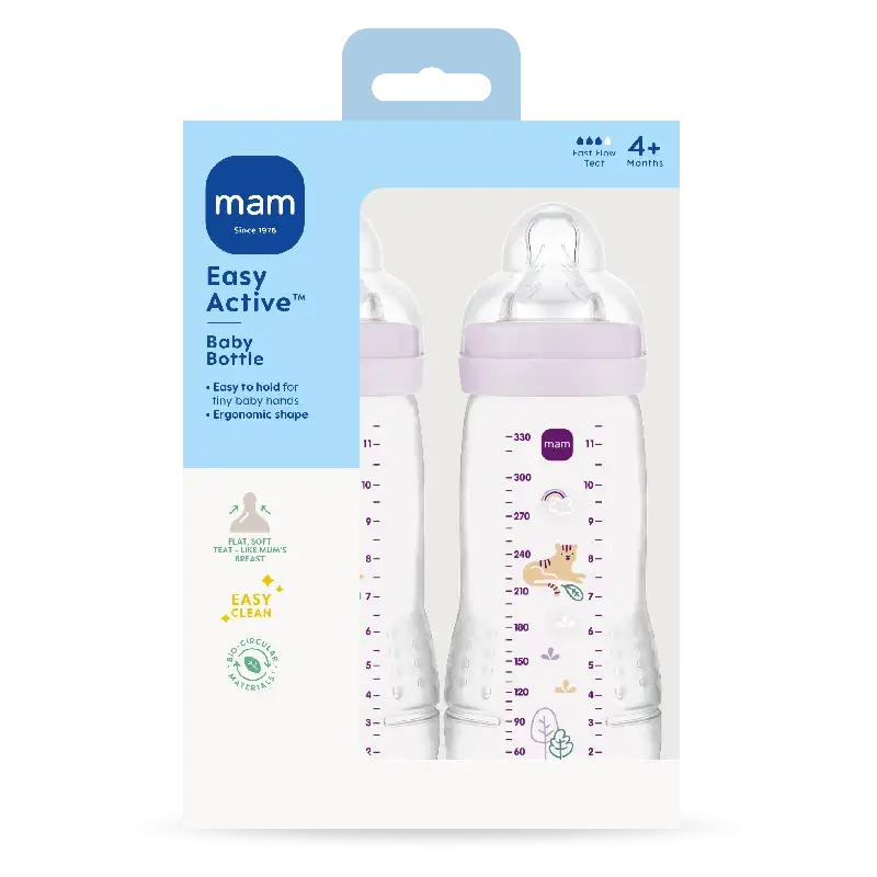 MAM Easy Active Baby Bottle 330ml 2p Pink - Image 2