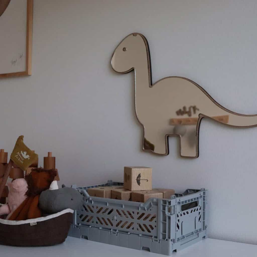 Maseliving dino spejl - egetræ - Image 2