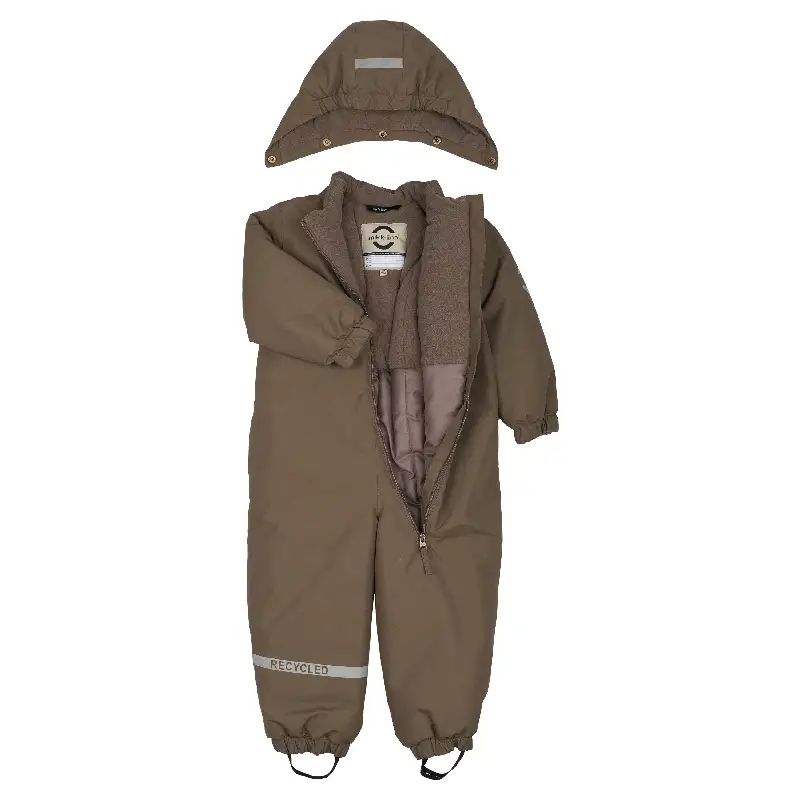 Mikk-Line Flyverdragt Ensfarvet - Chocolate Chip - Str. 80-116 - Image 3
