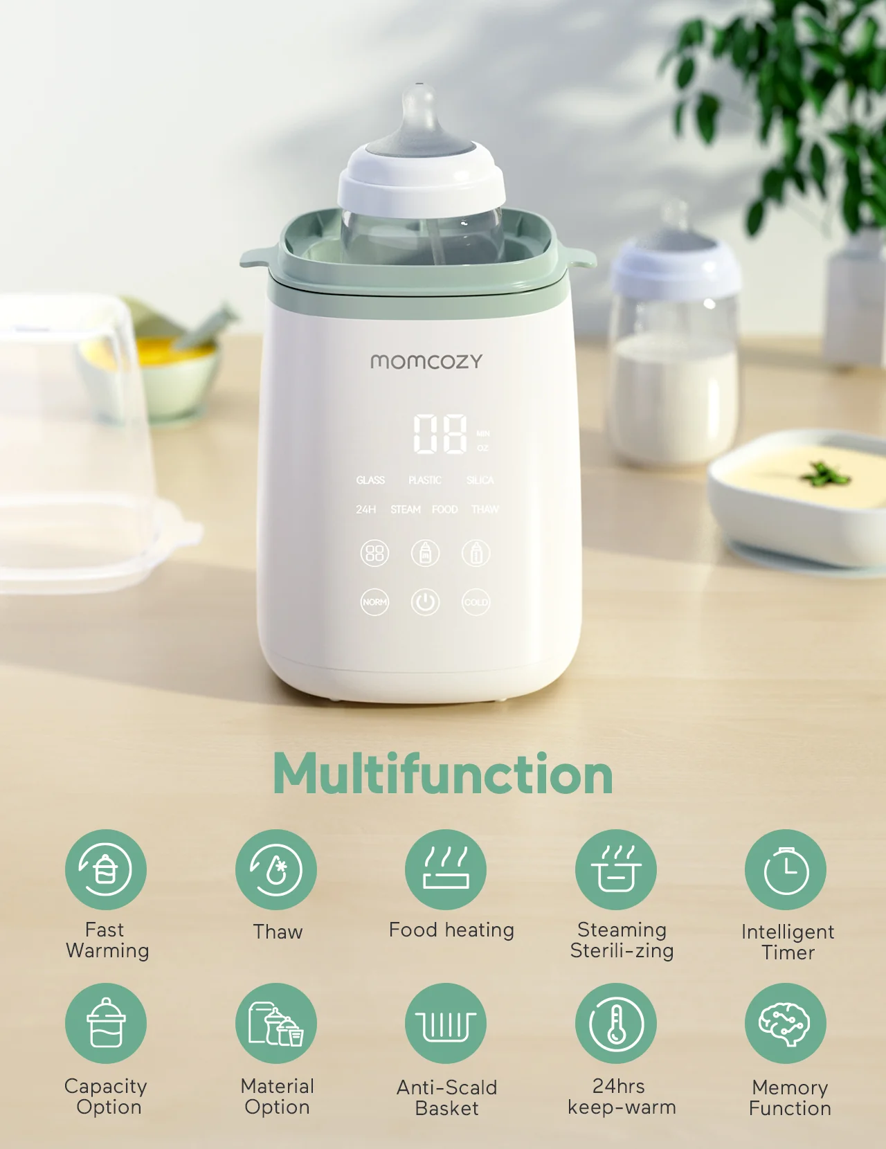 Momcozy 6-i-1 hurtig flaskevarmer - Image 3