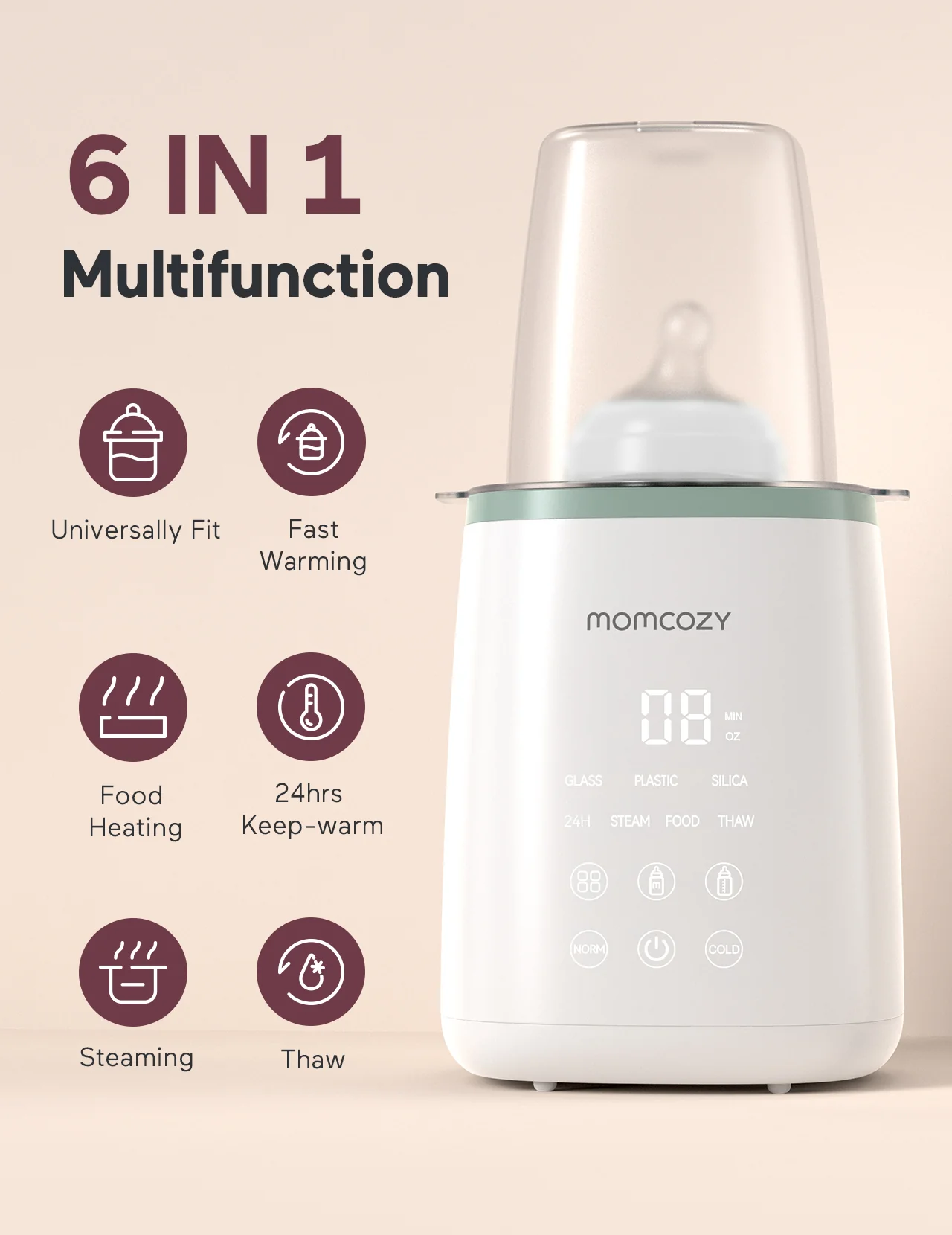 Momcozy 6-i-1 hurtig flaskevarmer - Image 4
