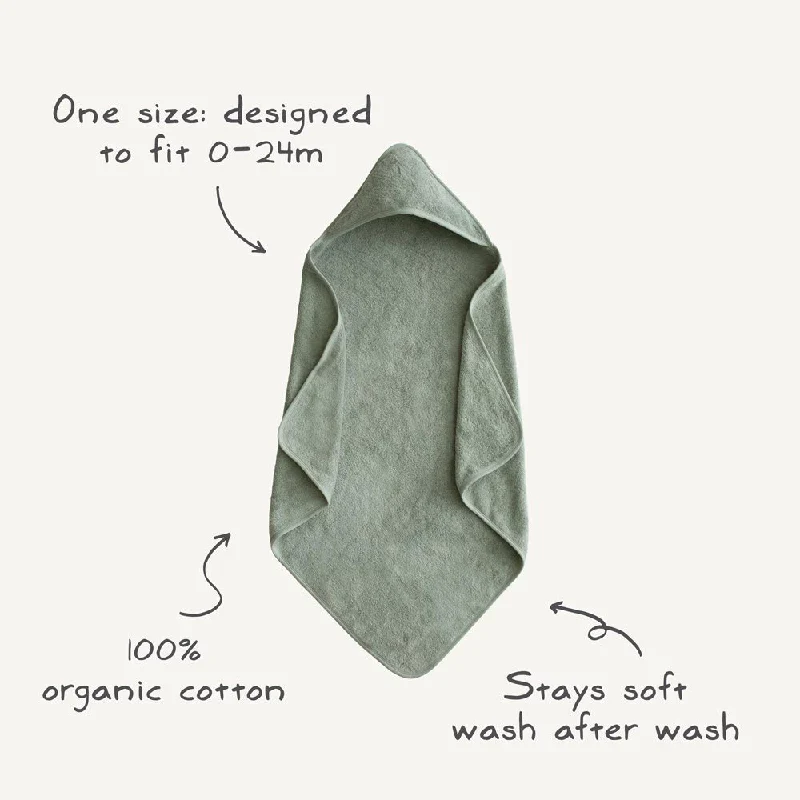 Mushie Hooded Towel Fog - Image 3