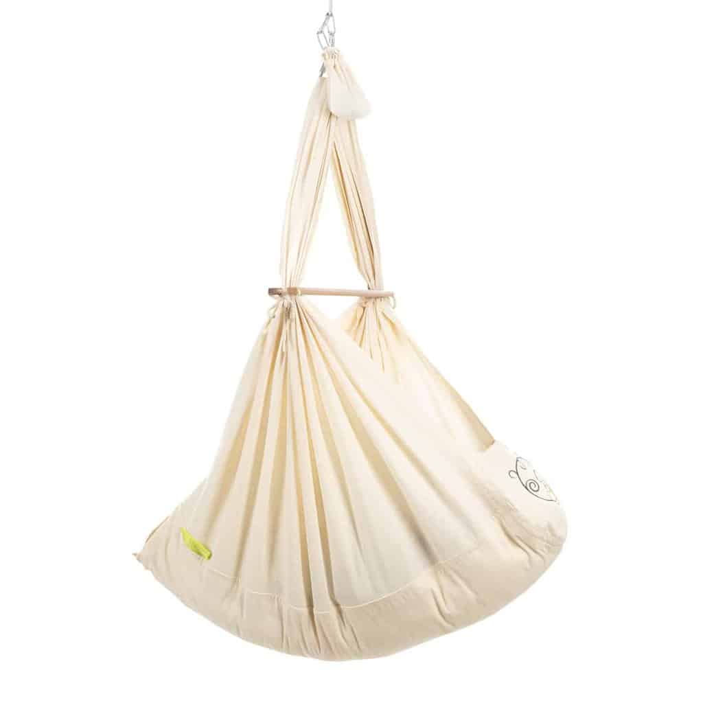 Nonomo Slyngevugge med mikrofibermadras – natur - Image 2