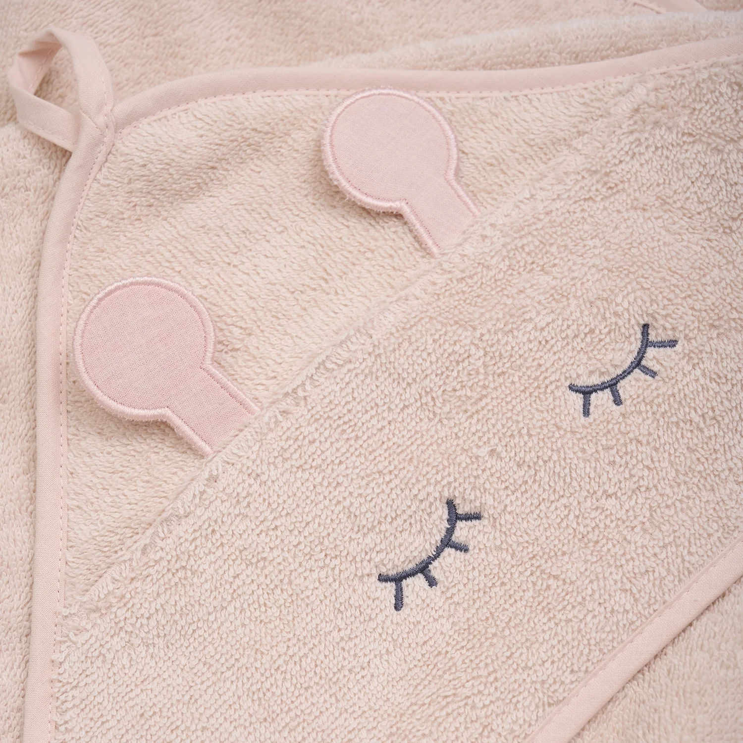 Pippi Baby Håndklæde m. Hætte - Rose Dust - Image 3