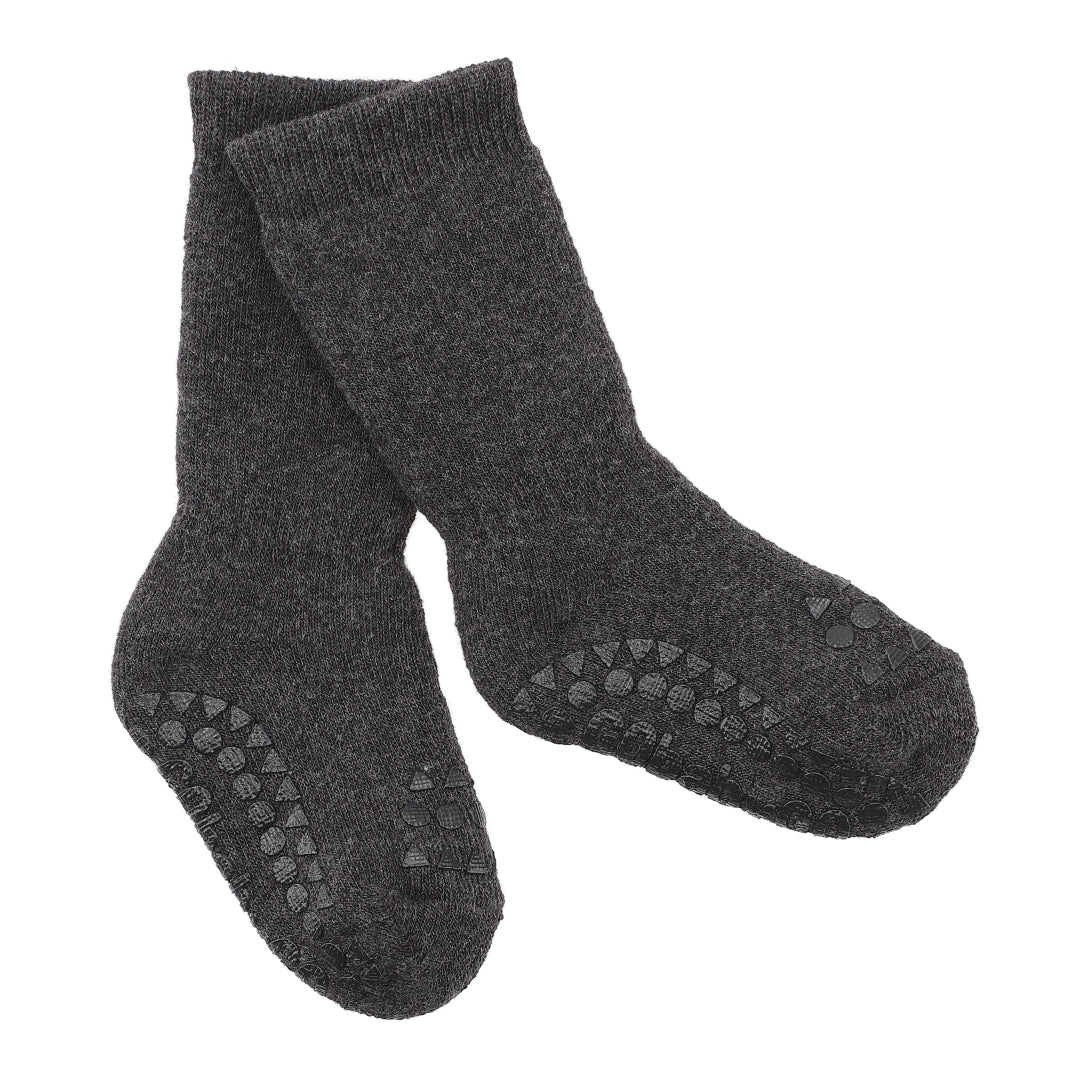Skridsikre Strømper Tyk Bomuld - Dark Grey
