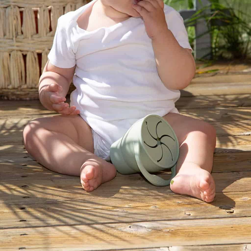 Tiny Tot Snack Cup Støvet Grøn - Image 4