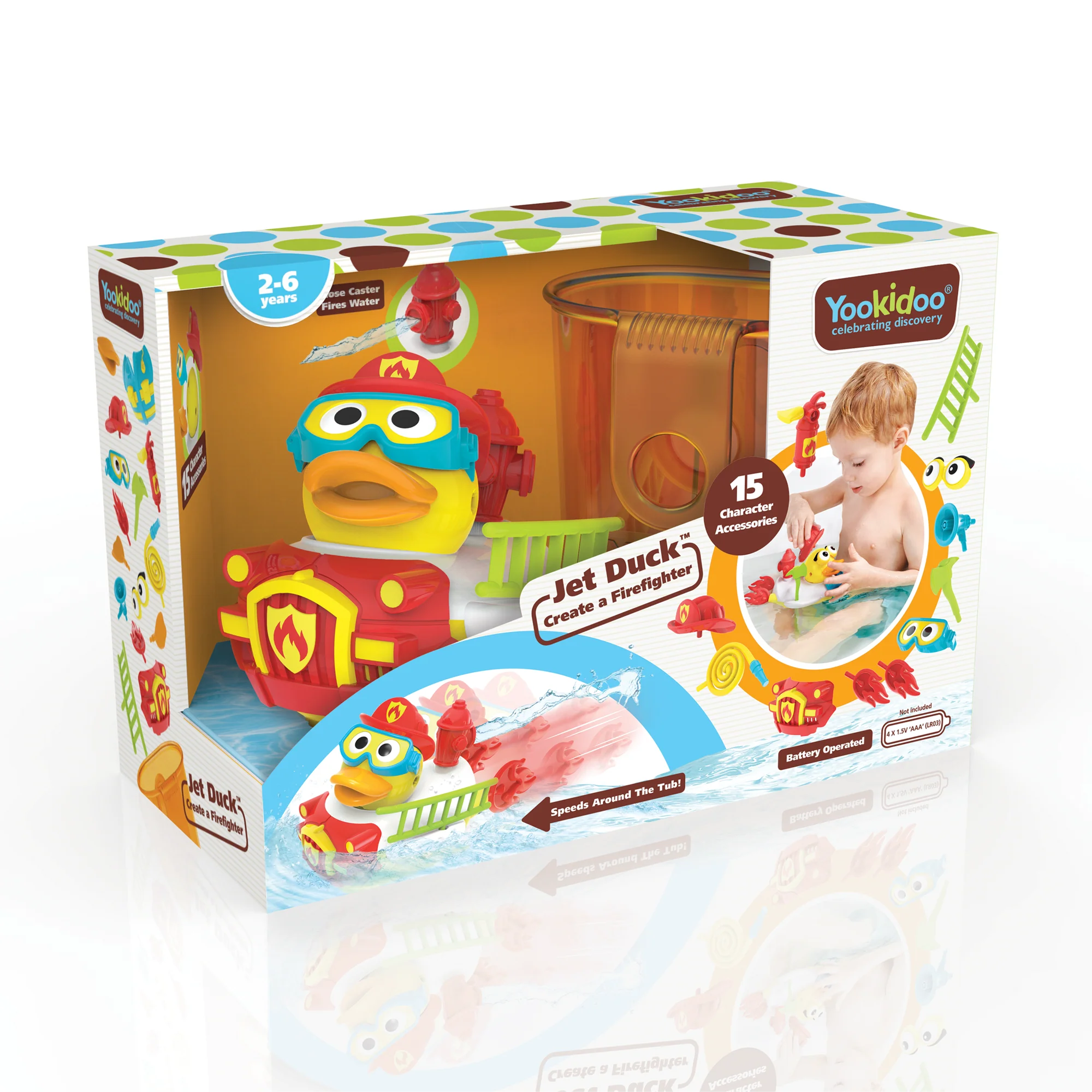 Yookidoo Jet Duck - Lav en brandmand